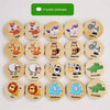 Children’s Educational Wooden Memory Game – Animal and Fruit Cognitive Memory Chess Toy for Focus Training and Learning