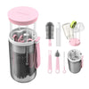 Travel Bottle Cleaning Kit – Scalable Silicone Brush with Nipple Cleaner, Drying Rack & Straw Brush