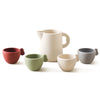 Wooden Montessori Tea Set with BPA-Free Silicone Teapot & Cups - Pretend Play Kitchen Set for Toddlers & Kids