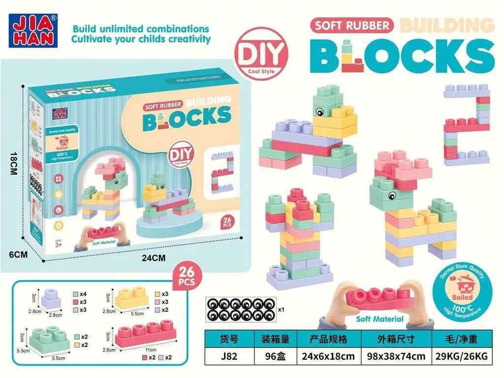 Large Particle Soft Building Blocks Set – DIY Educational Science & Puzzle Toy for Kids, Kindergarten Assembly Blocks