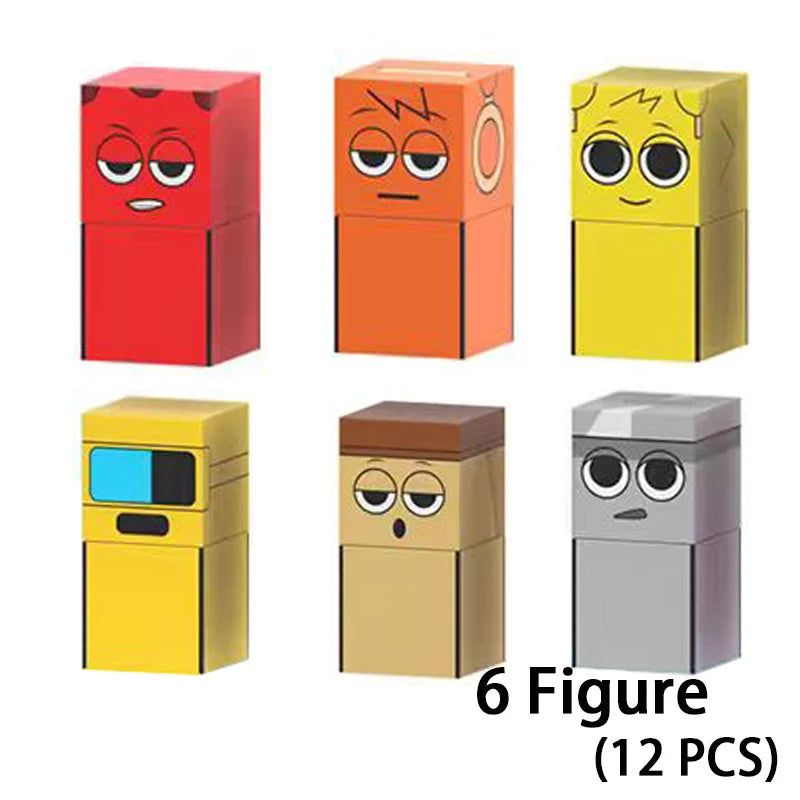 Sprunki Magnetic Building Block Cube Mine World Set for Kids 3+
