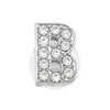 Glitter Rhinestone Alphabet Shoe Charms — Crystal Letter PVC Shoe Decoration for Clogs, Backpacks & Wristbands (2.5–3 cm / 0.98–1.18 in) - 1 Piece