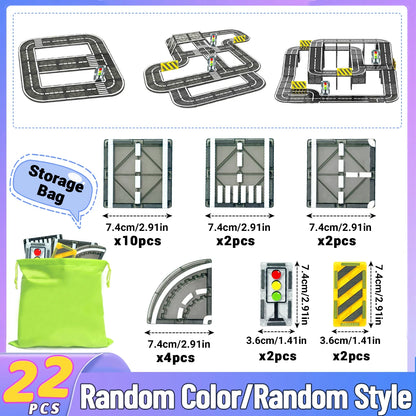Magnetic Road Set With Car Building Blocks Toy for Toddlers
