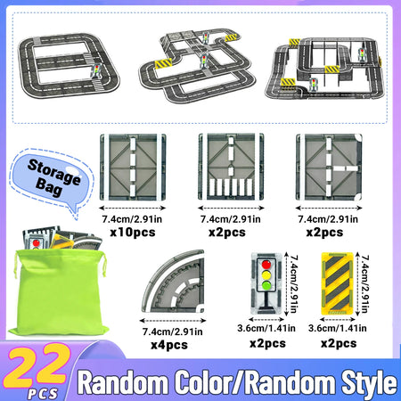 Magnetic Road Set With Car Building Blocks Toy for Toddlers
