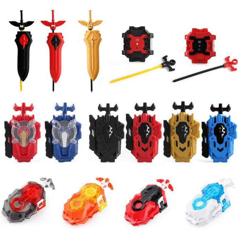 Two-Way Burst Launchers – Custom Right and Left Gyro Pull Rod, Spinning Top Accessories Toy for Children