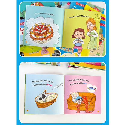 Kids English Word Learning Book Set – 40 Pocket Books for Early Reading and Montessori Teaching Aids