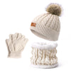 Kids’ Winter Hat, Scarf & Gloves Set – Warm Knitted Beanie & Neck Warmer for Boys & Girls (Ages 1-8)