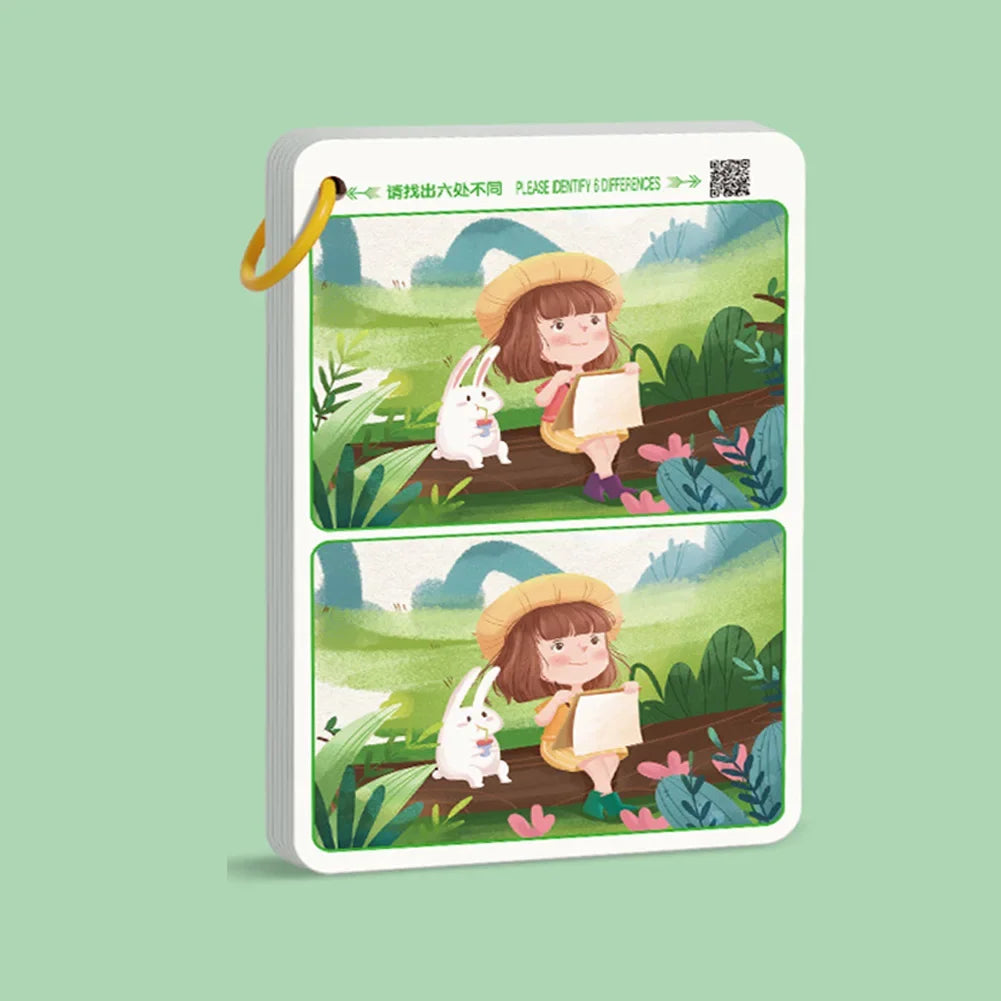 Educational Fault Finding Game Cards Reusable Wiping Paper for Focus and Attention Training