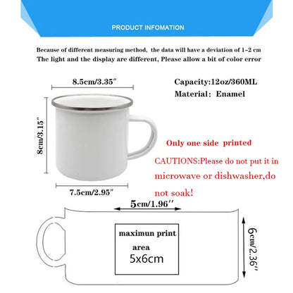 Dad Nutritional Facts Enamel Coffee Mug – Best Dad Ever Gift from Kids – Father's Day Gift for Papa, Daddy, Stepdad