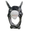 Plush Animal Hat with Moving Ears — 60 cm (23.6 in) Hand-Activated Earflap Beanie & Neck Warmer