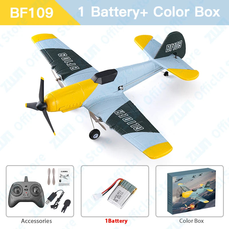 RC Plane BF109 2.4G Remote Control EPP Foam Glider Airplane