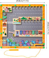 Magnetic Color and Number Maze 2-in-1 Wooden Montessori Beads Puzzle Toy for Toddlers and Preschoolers