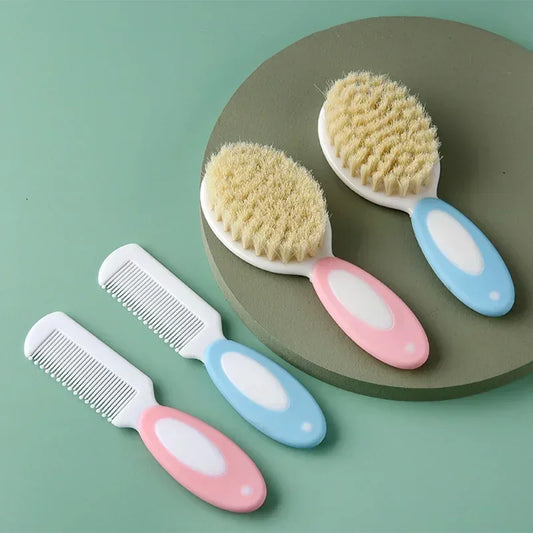 2Pcs Set Baby Care Comb - Anti-scratch Boy & Girl Hairbrush - Newborn Hair Brush, Infant Comb & Head Massager