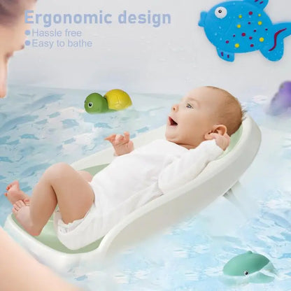 Ergonomic Baby Bath Support Seat – Non-Slip Shower Chair With Drain Holes & Temperature Sensing