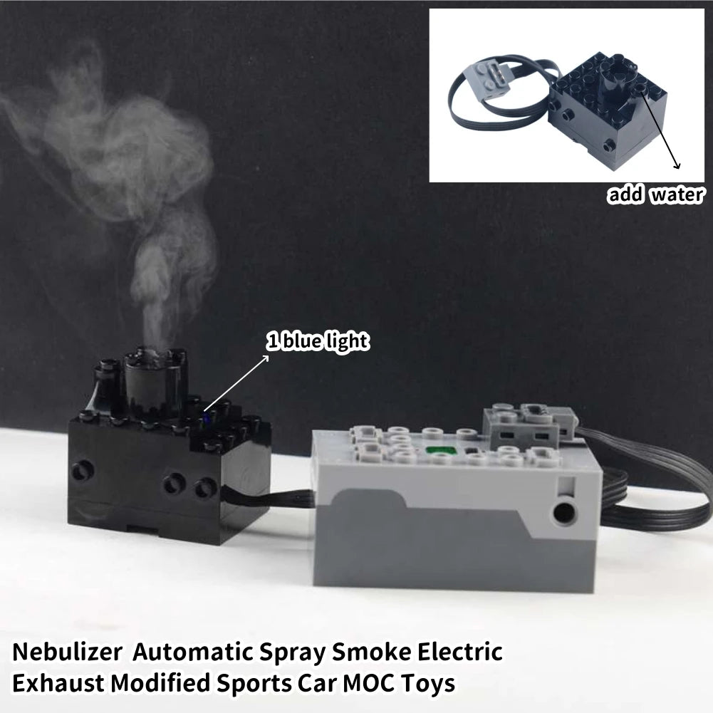 DIY Technical Motor Sprayer – Electric Exhaust Motor for Train and Car Building Blocks