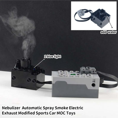 DIY Technical Motor Sprayer – Electric Exhaust Motor for Train and Car Building Blocks