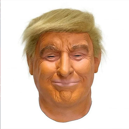 Realistic Full-Head Latex Celebrity Mask for Adult Men – Halloween Costume Accessory