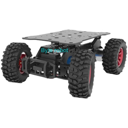 4-8KG Load 4WD Ackerman Robot Car Chassis, Encoder Motor, Front Wheel Servo MG996 Steering, Programmable RC Tank Robot Kit