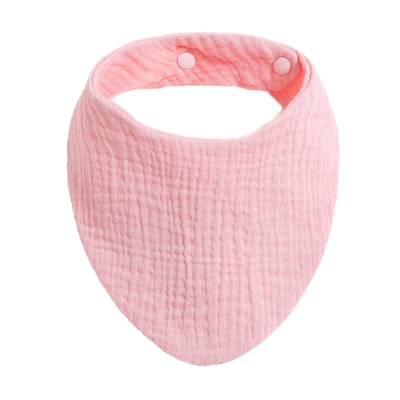 Organic Cotton Baby Bibs | Muslin Scarf Bandana Burp Cloth for Boys & Girls | Absorbent Triangle Gauze Feeding Bibs - Kidzy Market
