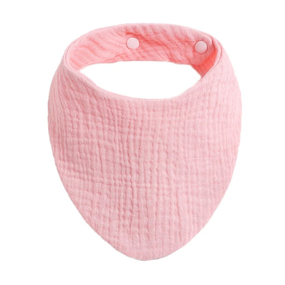 Organic Cotton Baby Bibs | Muslin Scarf Bandana Burp Cloth for Boys & Girls | Absorbent Triangle Gauze Feeding Bibs - Kidzy Market