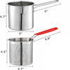 Stainless Steel Deep Frying Pot With Strainer Basket Tempura Fryer Pan