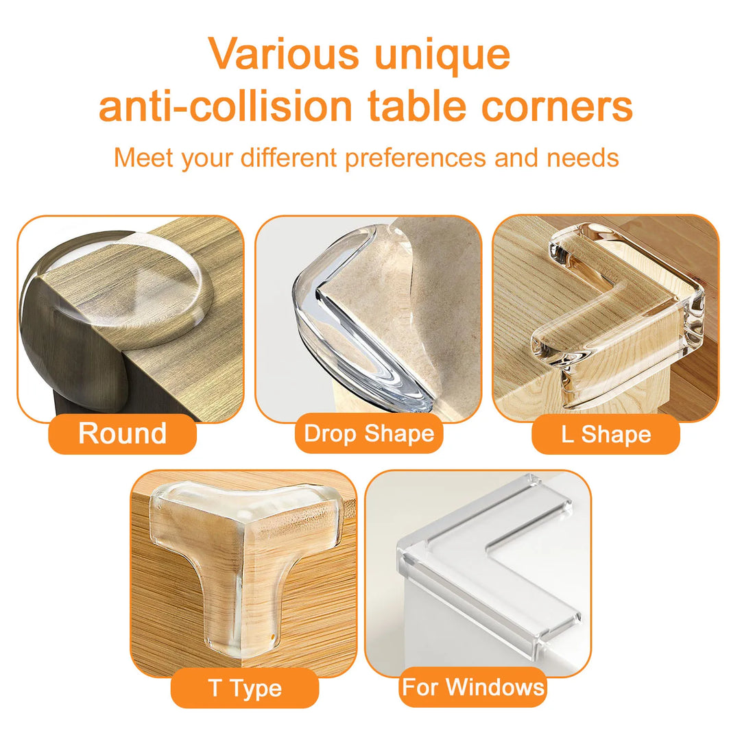5PCS/10PCS/20PCS Baby Safety Silicone Corner Protectors – Childproof Table Edge Guards
