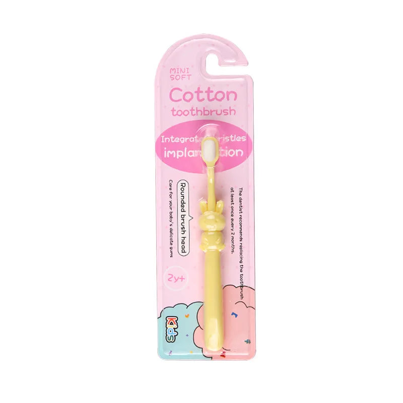 Children’s Toothbrush Oral Care Manual Toothbrush for Baby, Cartoon Rabbit Design, Oral Hygiene Gifts & Toys, 2 Styles