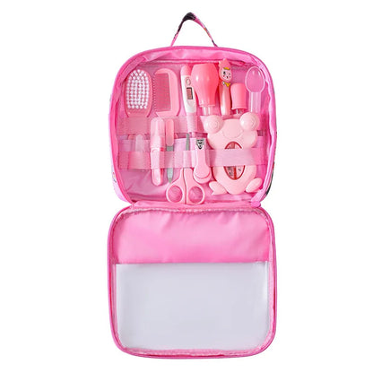 13-Piece Baby Care Set - Nose Suction Device, Nail Clipper, Thermometer, Daily Cleaning & Care Kit - Healthcare Kits for Babies