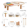 Wooden Montessori Birthday Train Stacking Toy with Number Blocks - Educational Toddler Puzzle