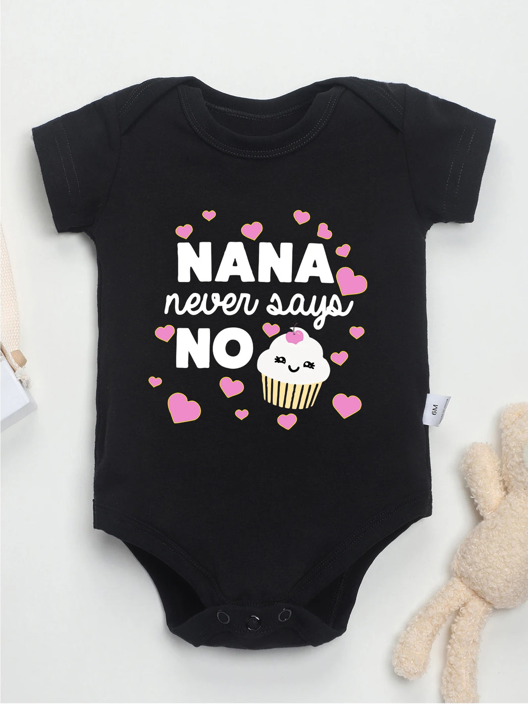 “Nana Never Says No” Rompers Onesie – Baby Boy & Girl Jumpsuit – 0-24M Toddler One-Piece Cute Bodysuit – Trendy Infant Clothes