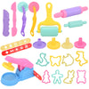 Children's DIY Plasticine Mold Modeling Clay Accessories - Play Dough Tool Kit with Plastic Set, Knife, and Mold, Educational Toys Gift for Kids