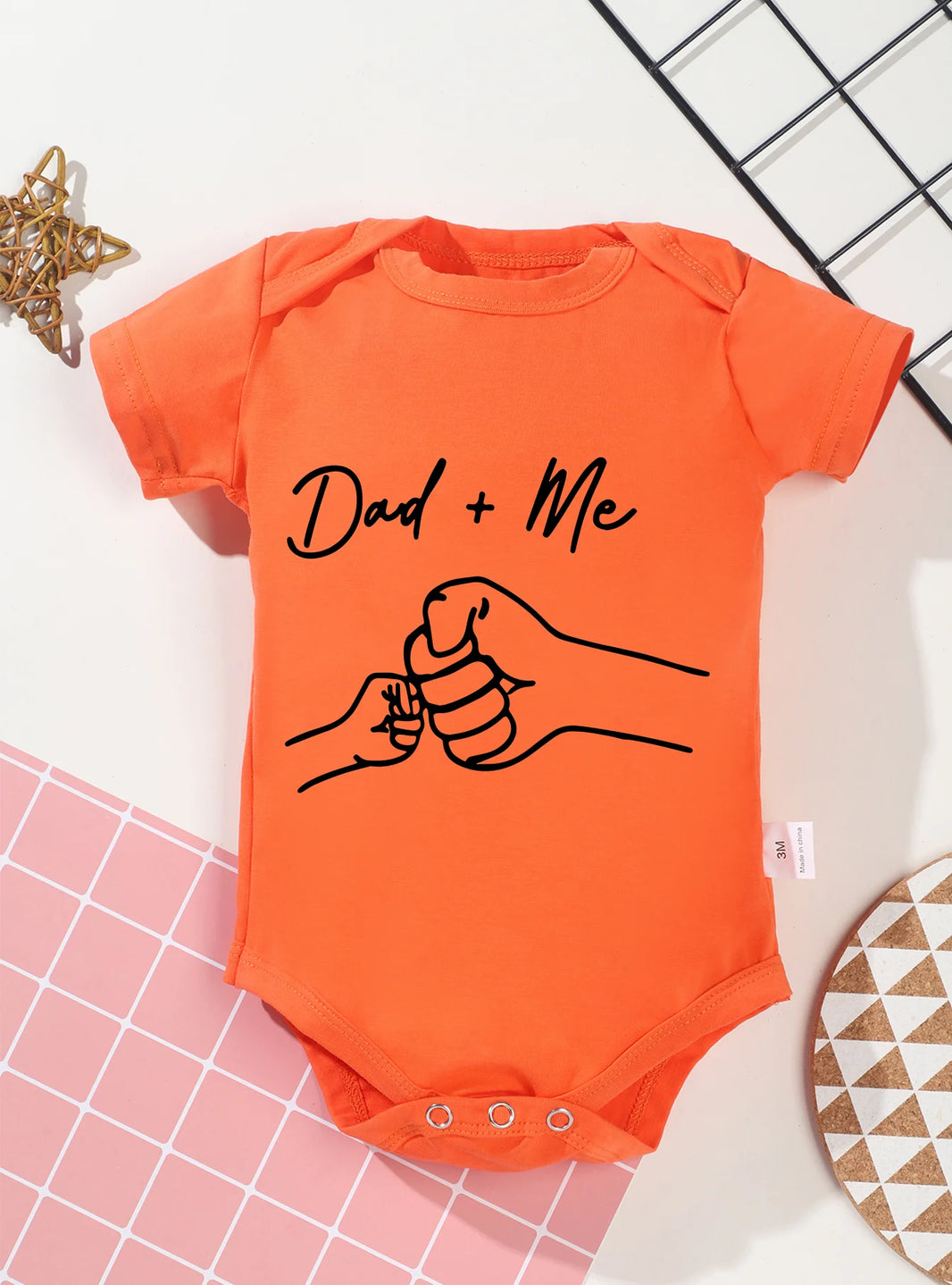 Dad and Me Baby Romper – Trendy Short Sleeve Bodysuit for Newborns, Infants & Toddlers – Unisex Baby Jumpsuit – High Quality
