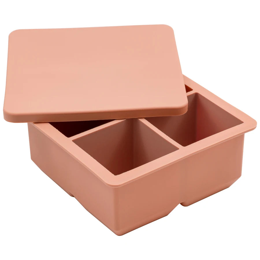 Food Grade Soft Silicone Square Ice Tray Mold - Newborn Feeding Bowl, Solid Color Fresh Food Container, Children's Tableware (BPA-Free)
