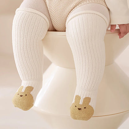 Winter New Thickened Warm Coral Fleece Baby Long Socks - Newborn & Kids Cute Warmer Knee Socks for Girls & Boys | Boneless Socks for 0-5Y
