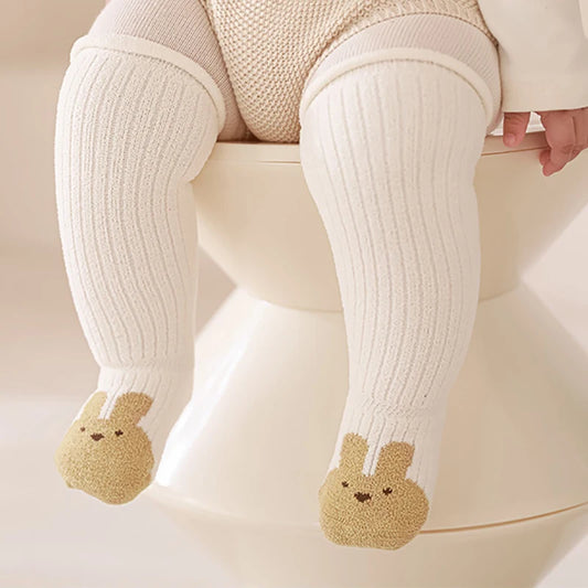 Winter New Thickened Warm Coral Fleece Baby Long Socks - Newborn & Kids Cute Warmer Knee Socks for Girls & Boys | Boneless Socks for 0-5Y