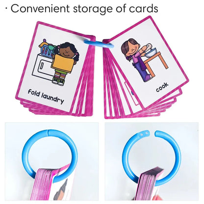 Montessori English Words Learning Cards – Early Education Teaching Aids for Kids and Classroom Use