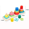 Wooden Montessori Animal Puzzles for Toddlers - Colorful 3D Cartoon Early Learning Educational Toy