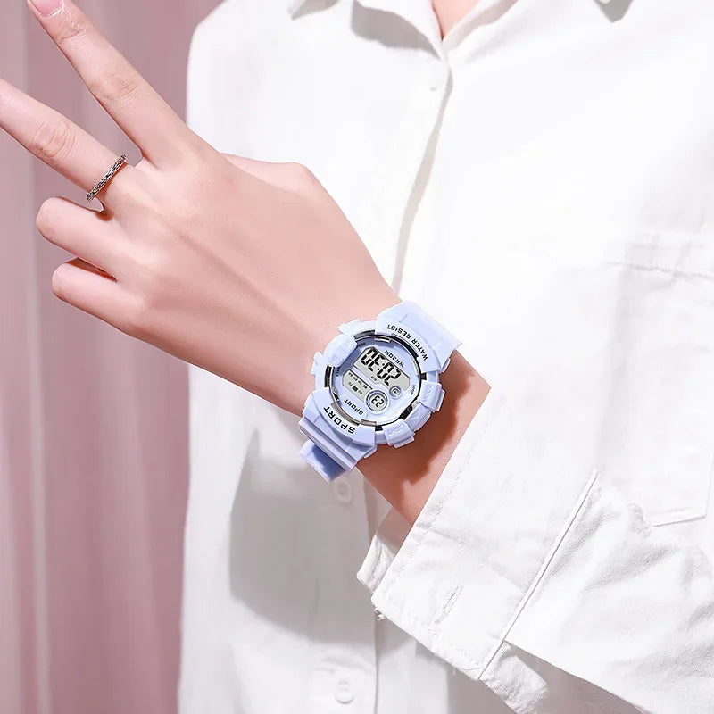 Fashion Kids LED Digital Watch for Children Boys and Girls Sports Alarm Luminous Electronic Wristwatch