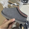 Kids Winter Fur Slippers Classic Ankle Snow Boots Warm Slip-On Shoes