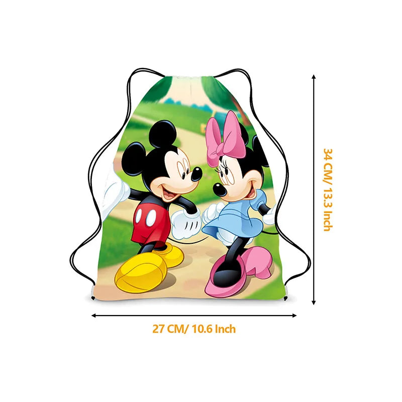 Disney Mickey & Minnie Children Drawstring Bag – Cartoon Anime Backpack, School Bag for Kids, Birthday & Christmas Gifts - Kidzy Market