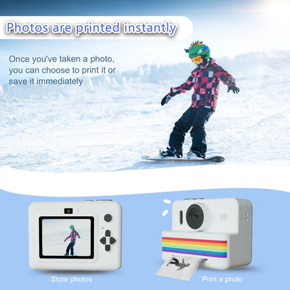 Digital Kids Camera with 2.8-Inch Screen, Portable Thermal Instant Print, HD Photo and Video Toy