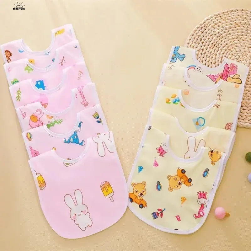 1 Pc Baby U-Shaped Waterproof Bib | Crystal Velvet Snap Lip Towel, Burp Cloth for Infants (0-3 Years) Feeding Essentials - Kidzy Market