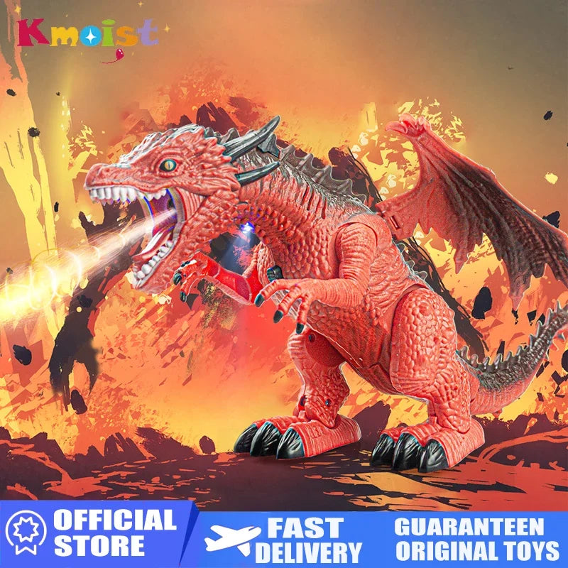 RC Tyrannosaurus Dinosaur Toy – Remote Control with Spray, Sound, Music, and LED Light