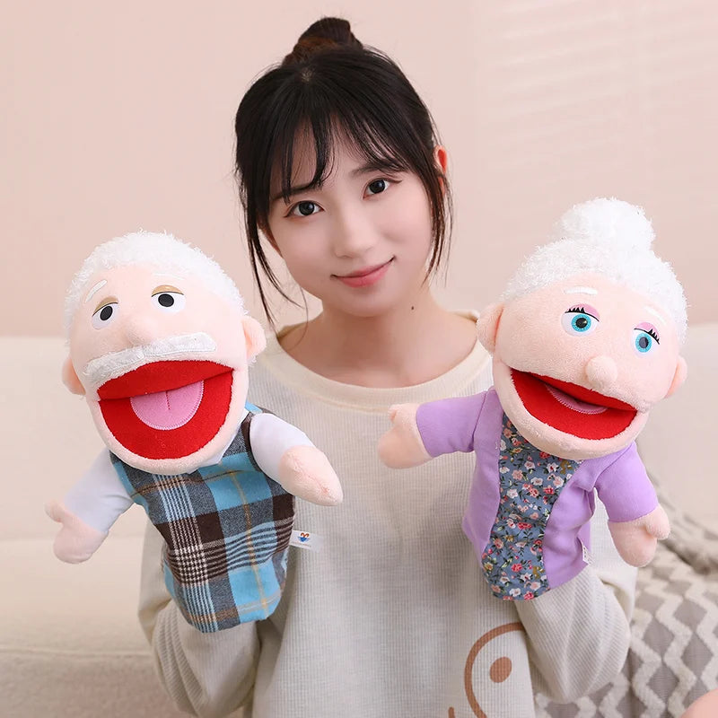 28-33cm Kids Plush Finger and Hand Puppets, Role Play Bedtime Story Toys for Boys and Girls