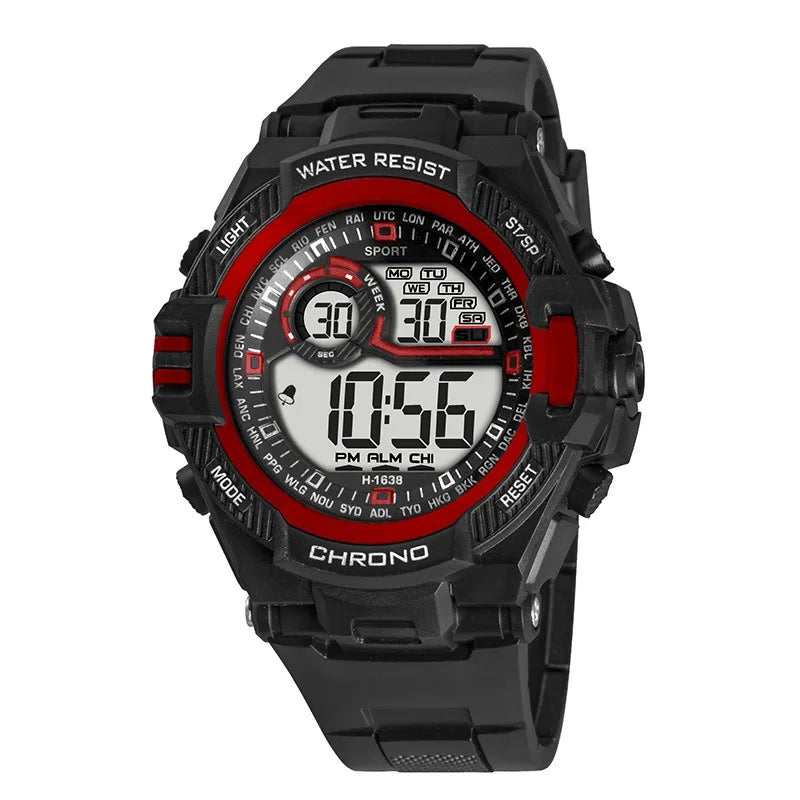 Waterproof Sports Luxury Electronic Watch for Men LED Alarm Military Digital Wristwatch for Boys, Students, and Teens