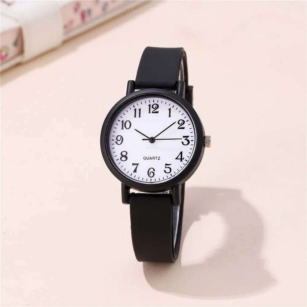 Fashion Simple Silicone Band Quartz Watch for Boys, Girls, and Students