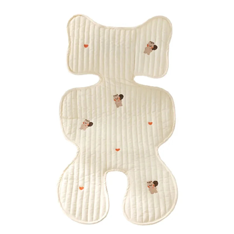 Baby Stroller Liner Breathable Soft Cotton Newborn Car Seat Cushion Seat Pad Infant Pushchair Mattress Mat Kid Pram Accessory