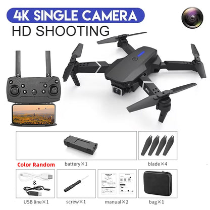 KBDFA E88 Pro Foldable Drone with 4K Wide-Angle Camera and WiFi FPV