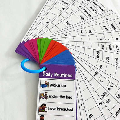 Montessori English Word List Cards – ESL Teaching Materials for Sight Words and Vocabulary Building for Kids with Autism