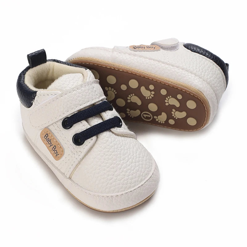 New Baby Shoes Retro Leather Boy Girl Multicolor Toddler Rubber Sole Anti-Slip First Walkers Infant Moccasins